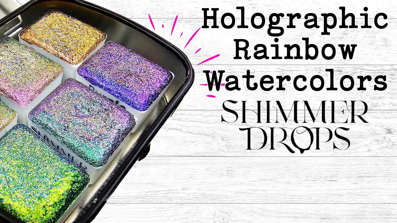 Великолепные голографические акварельные краски! Краска Shimmer Drops