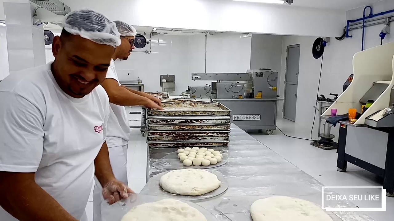 fantástico pão de hambúrguer          feito na fábrica