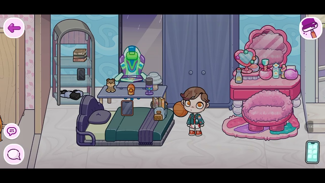 Rotina chuvosa no avatar world 