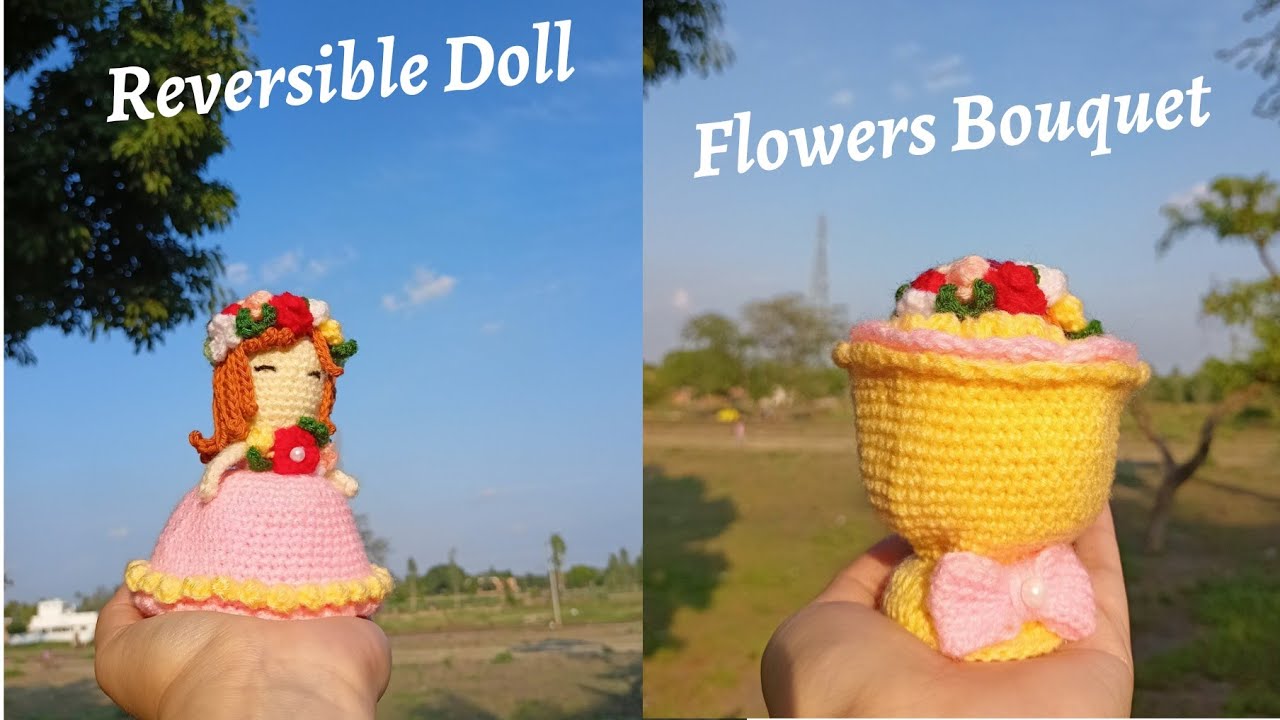 Crochet Reversible Doll Bouquet| Flowers Doll | Part 1 | Crochet Doll Pattern