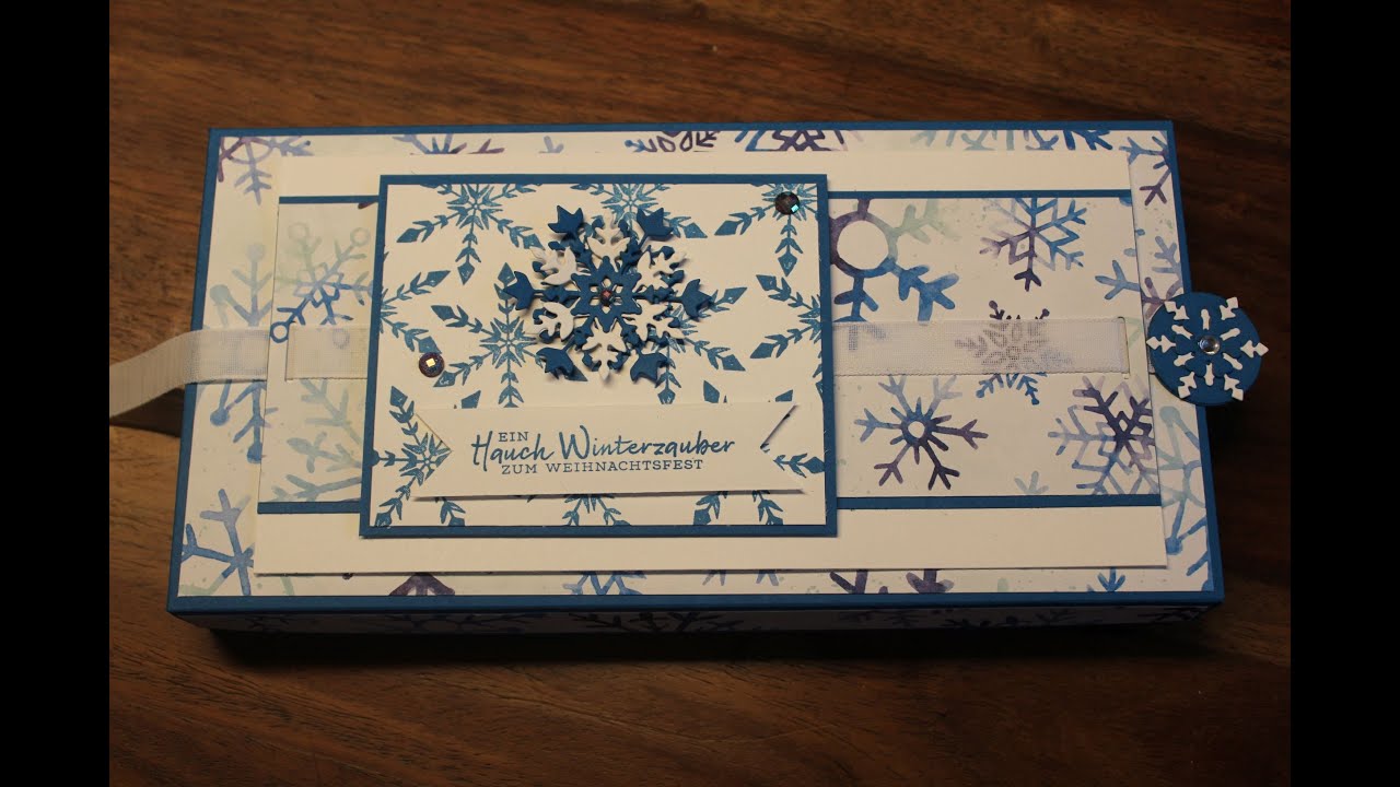 Verpackung mit Ziehkarte für Kirschpralinen mit Stampin`UP! Produkten