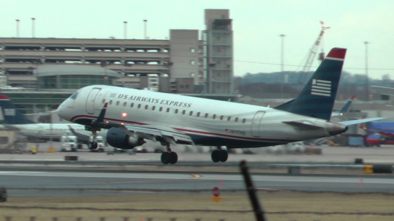 [HD] US Airways Express Embraer ERJ-170-200LR Philadelphia Intl Airport