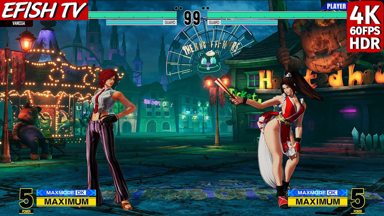 Vanessa vs Mai Shiranui (Hardest AI) - KOF XV