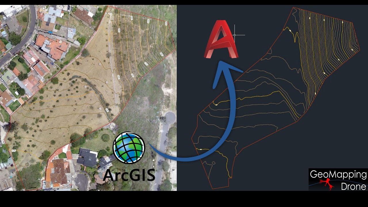 Exportar curvas de nivel de ArcGIS a AutoCAD.