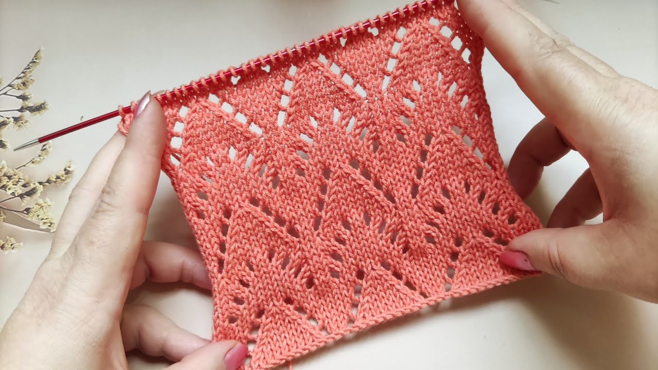 Lace Stitch Knit Pattern| Ajourmuster stricken| Punto traforato ai ferri | Punto calado a dos agujas