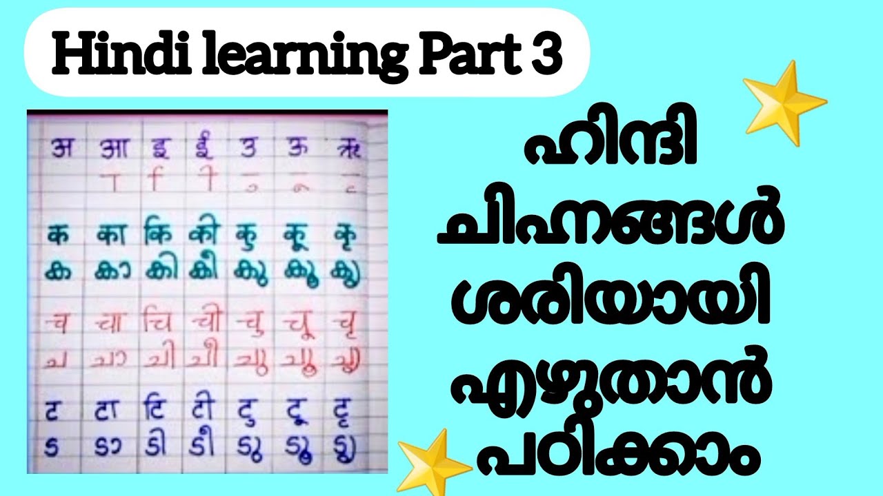 ഹിന്ദി ചിഹ്നങ്ങള്‍|Hindi Chihnangal explanation in Malayalam|Hindi Ka Kaa Ki Kee|Hindi Barahkhadi|