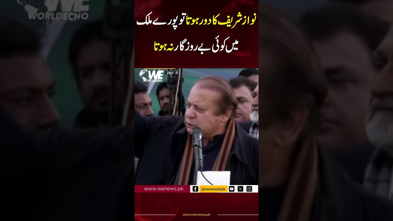 Nawaz Sharif Ka Dor Hota Toh Puray Mulk Mein koi Berozgar Na Hota| Election 2024| WE News