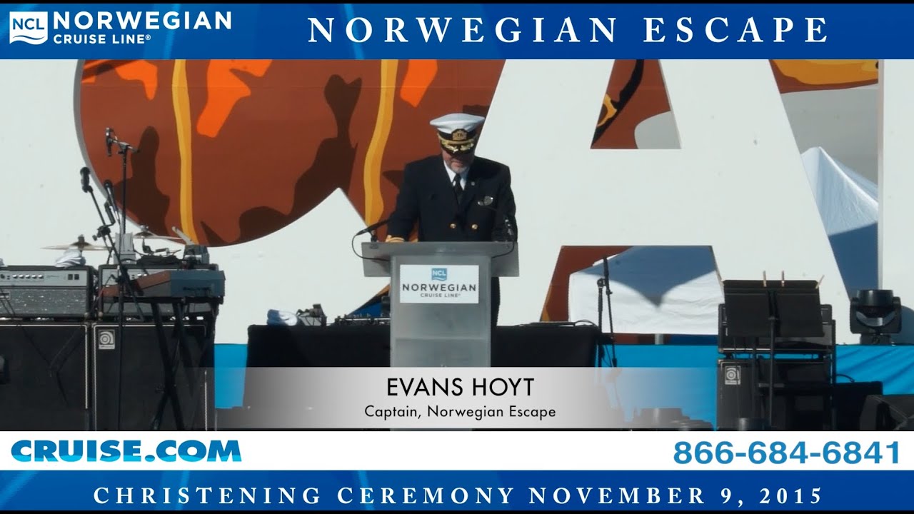 Norwegian Escape Christening Ceremony