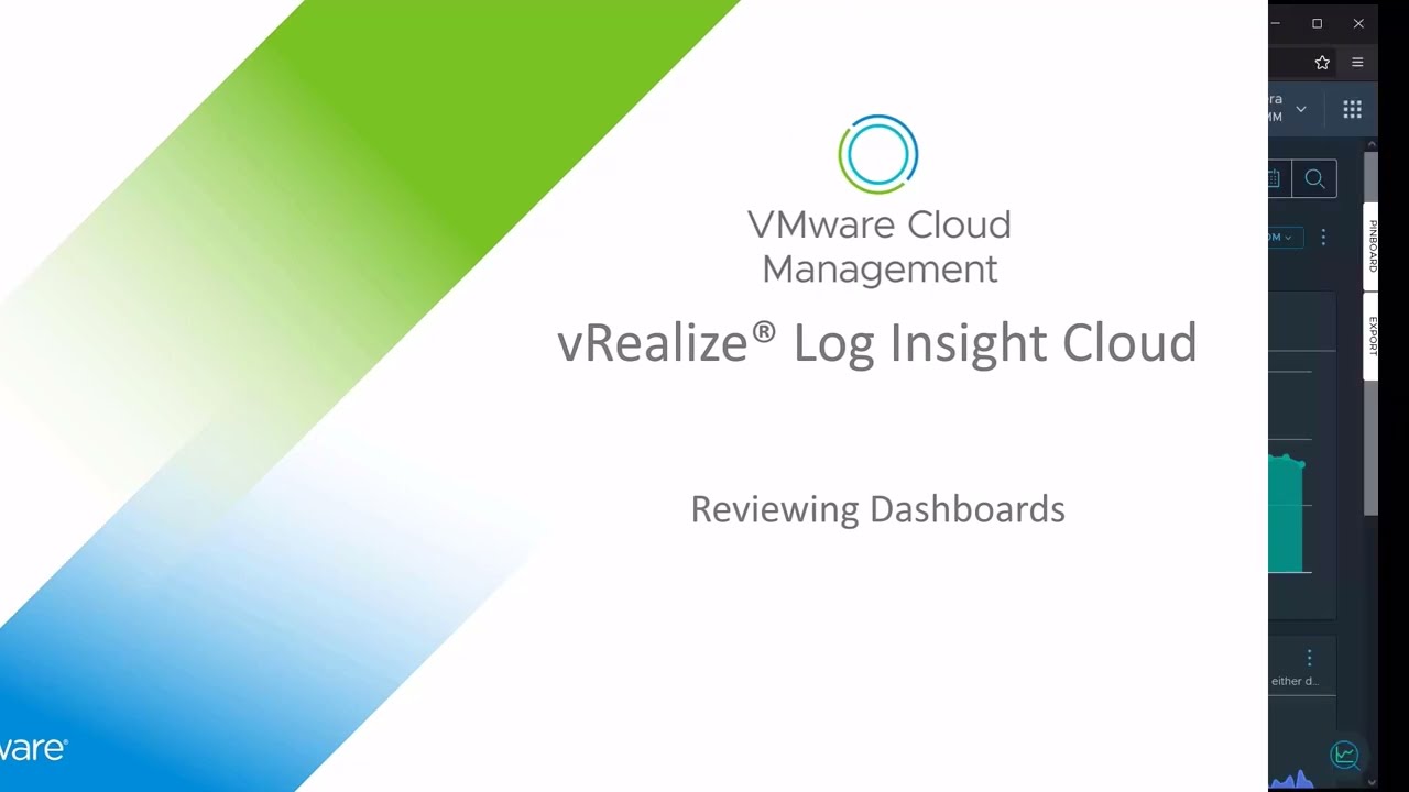VMware Aria Operations for Logs - Viewing Dashboards