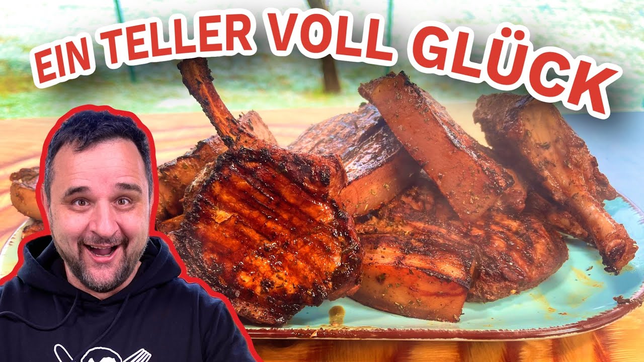 TOMAHAWK STEAKS vom SPANFERKEL selbst schneiden und GRILLEN — Klaus grillt