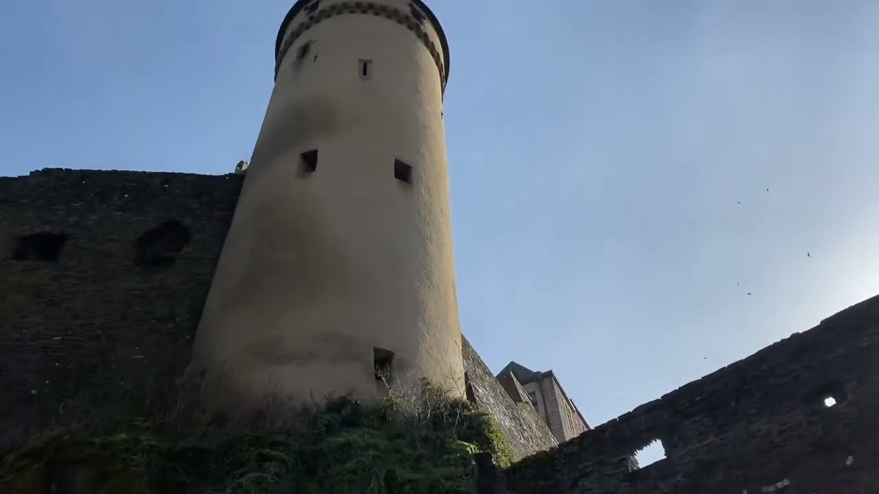 Burg Vianden, Château de Vianden Luxemburg. Eifel.