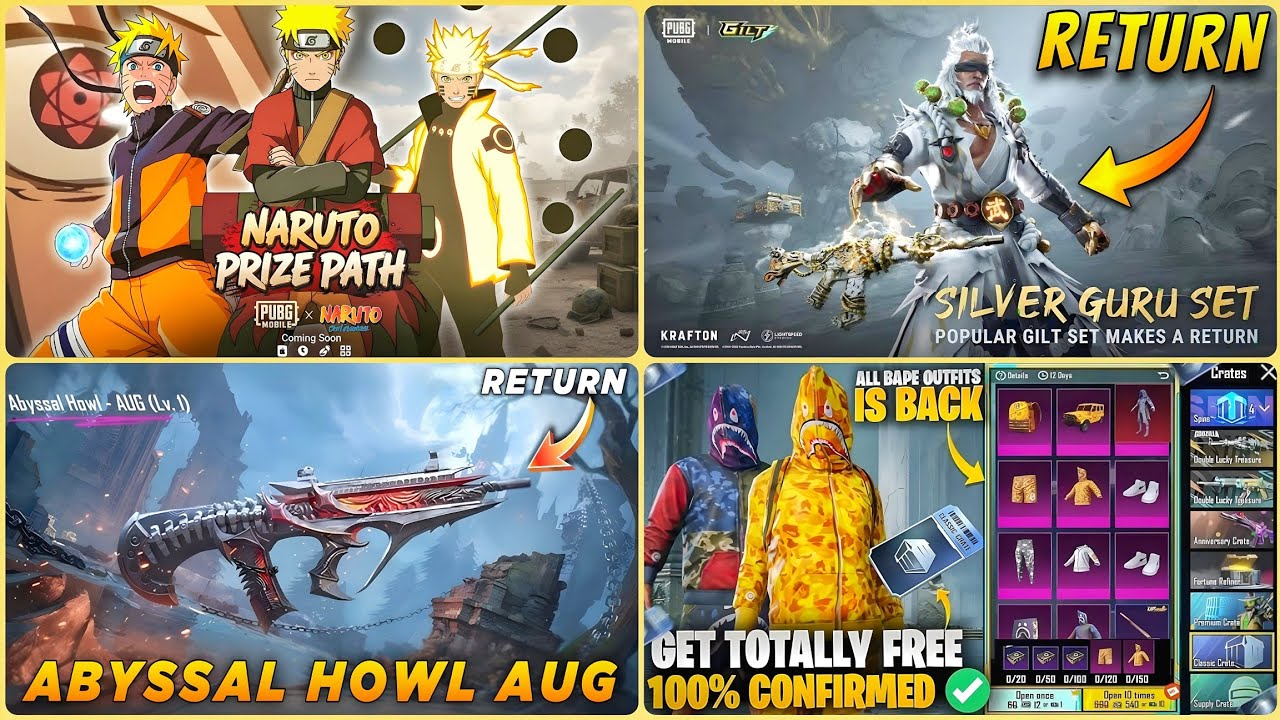 🔴 NARUTO PRIZE PATH CONFIRM | SILVER GURU M416 RETURN | ABYSSAL HOWL AUG RETURN | BAPE SET RETURN 🤩