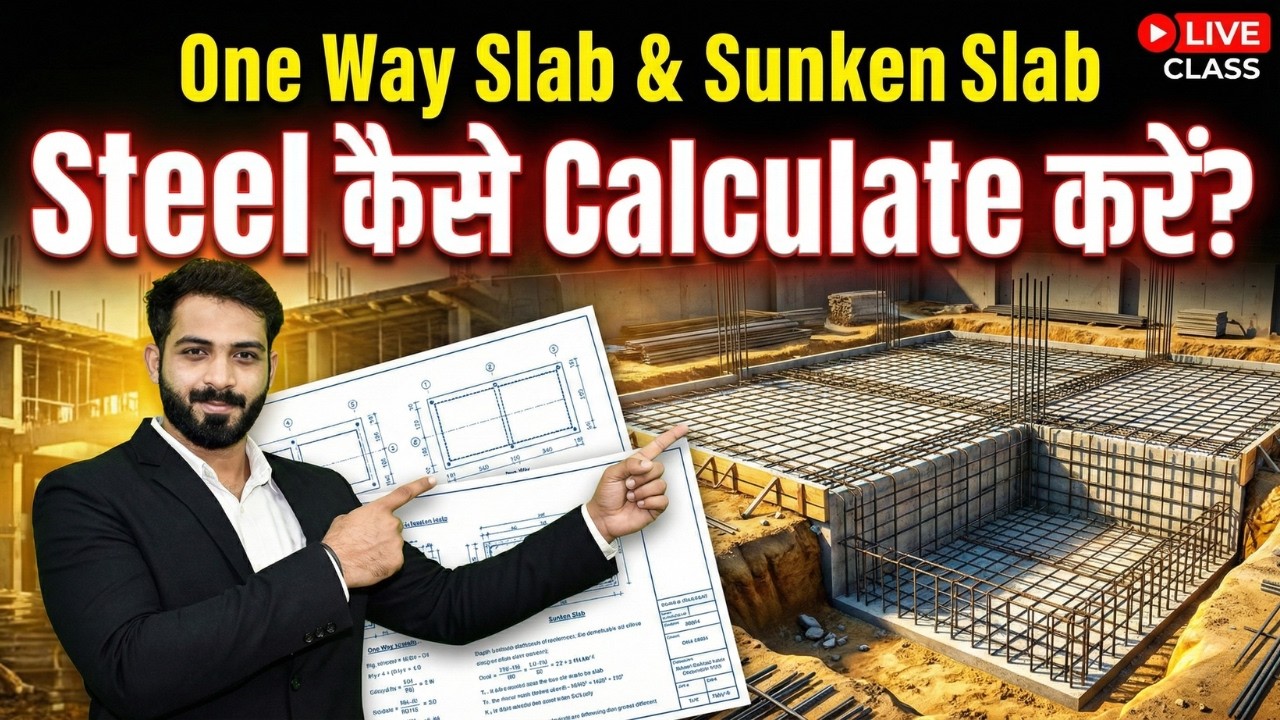 How to Calculate Slab Steel Quantity | One Way Slab & Sunken Slab BBS Full Tutorial