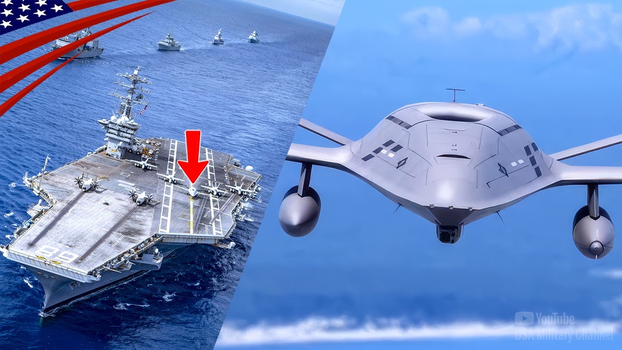 America's New Tanker Drone Debuts on Carrier Flight Deck &ndash; MQ-25 Stingray Prototype