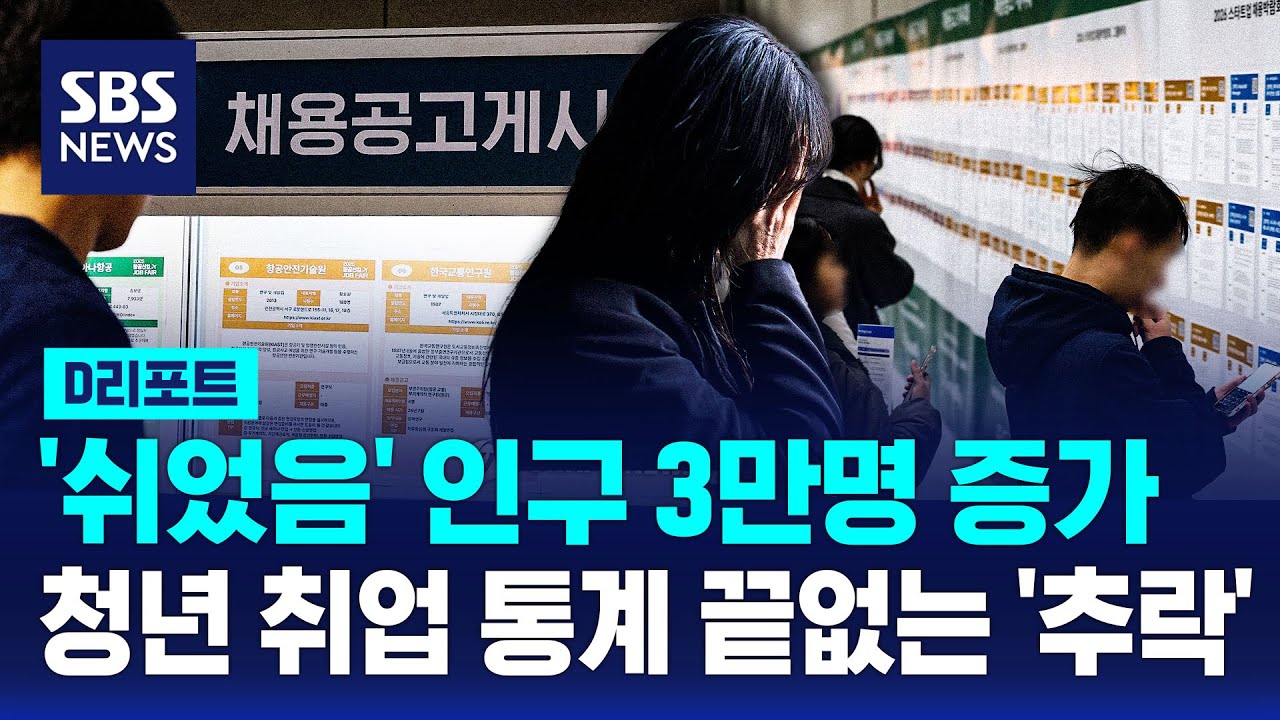 취업자 두 달째 20만 명대 늘었지만..청년층 41개월째 '고용 한파' / SBS / #D리포트