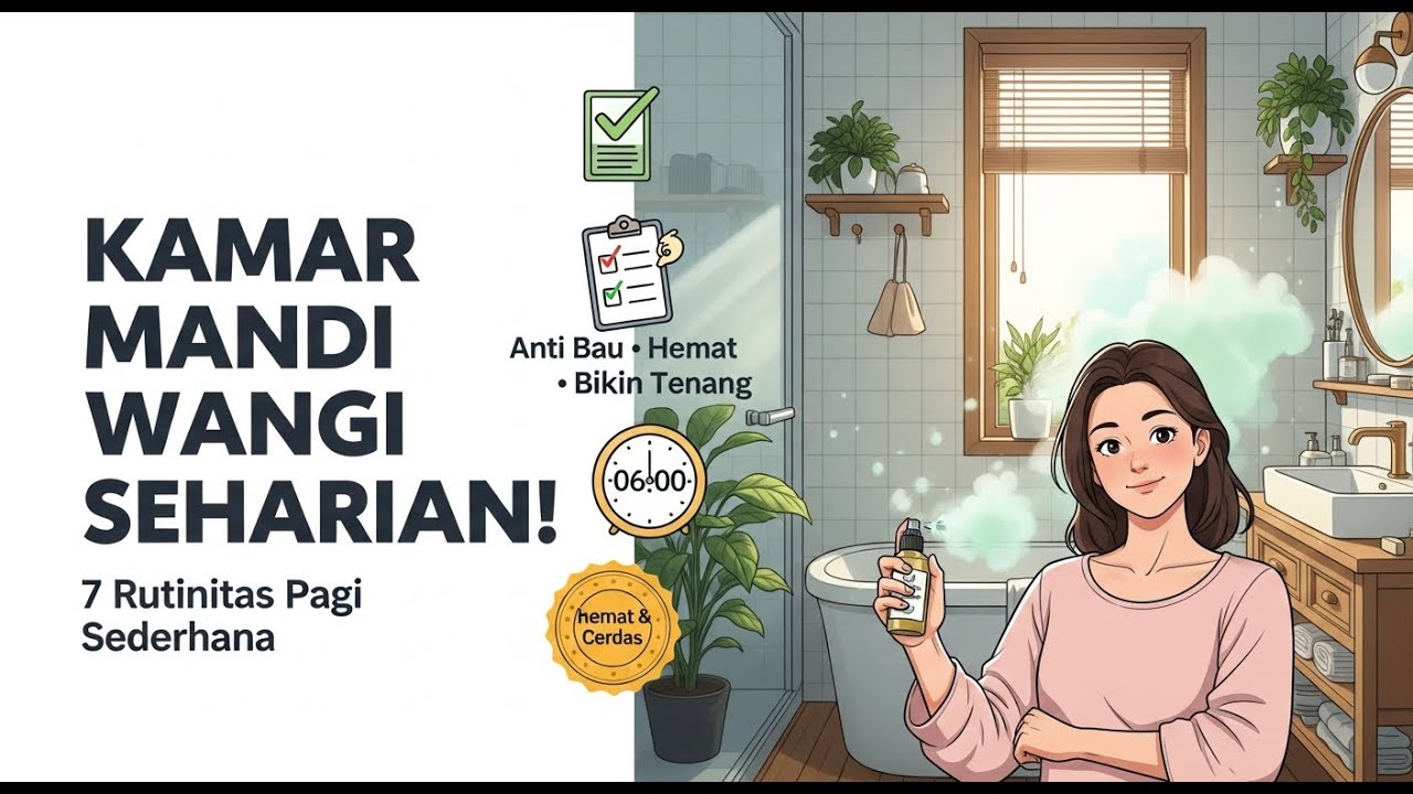 7 Rutinitas Pagi Sederhana yang Bikin Kamar Mandi Wangi Seharian.