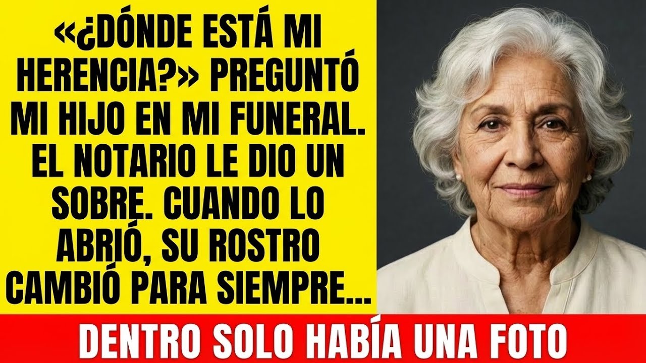 ¿Dónde está mi herencia? preguntó mi hijo en el funeral. El notario le dio un sobre y se calló