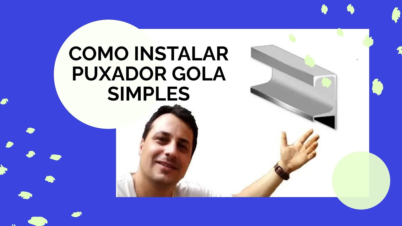 Puxador Gola Simples sem tampinha de acabamento - Perfil de alumínio