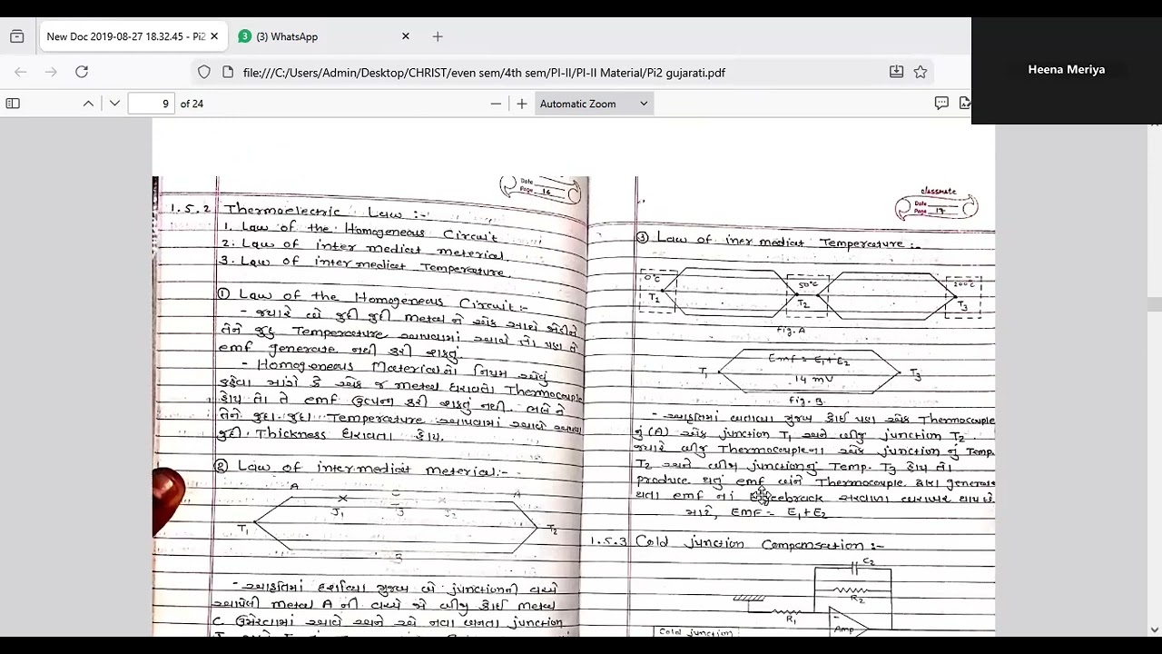 UNIT-1(PI-II): Seeback effect, peltier effect, thomsan effect, thermoelectric laws
