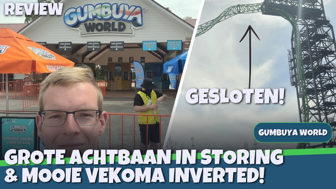 VEKOMA Inverted Coaster & GESLOTEN Achtbaan!... | Gumbuya World Theme Park 2025