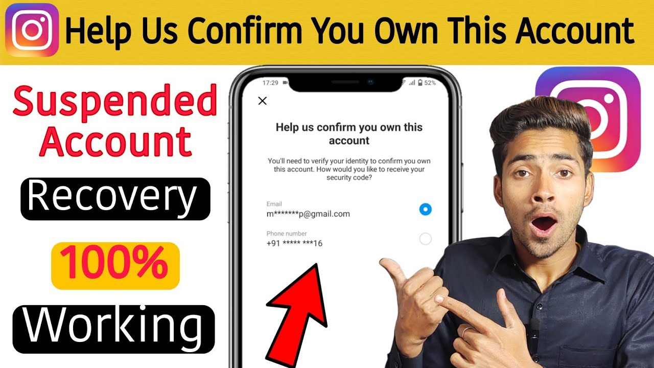 How To Fix Help Us Confirm You Own This Account Problem On Instagram | Instagram Suspended Problem|