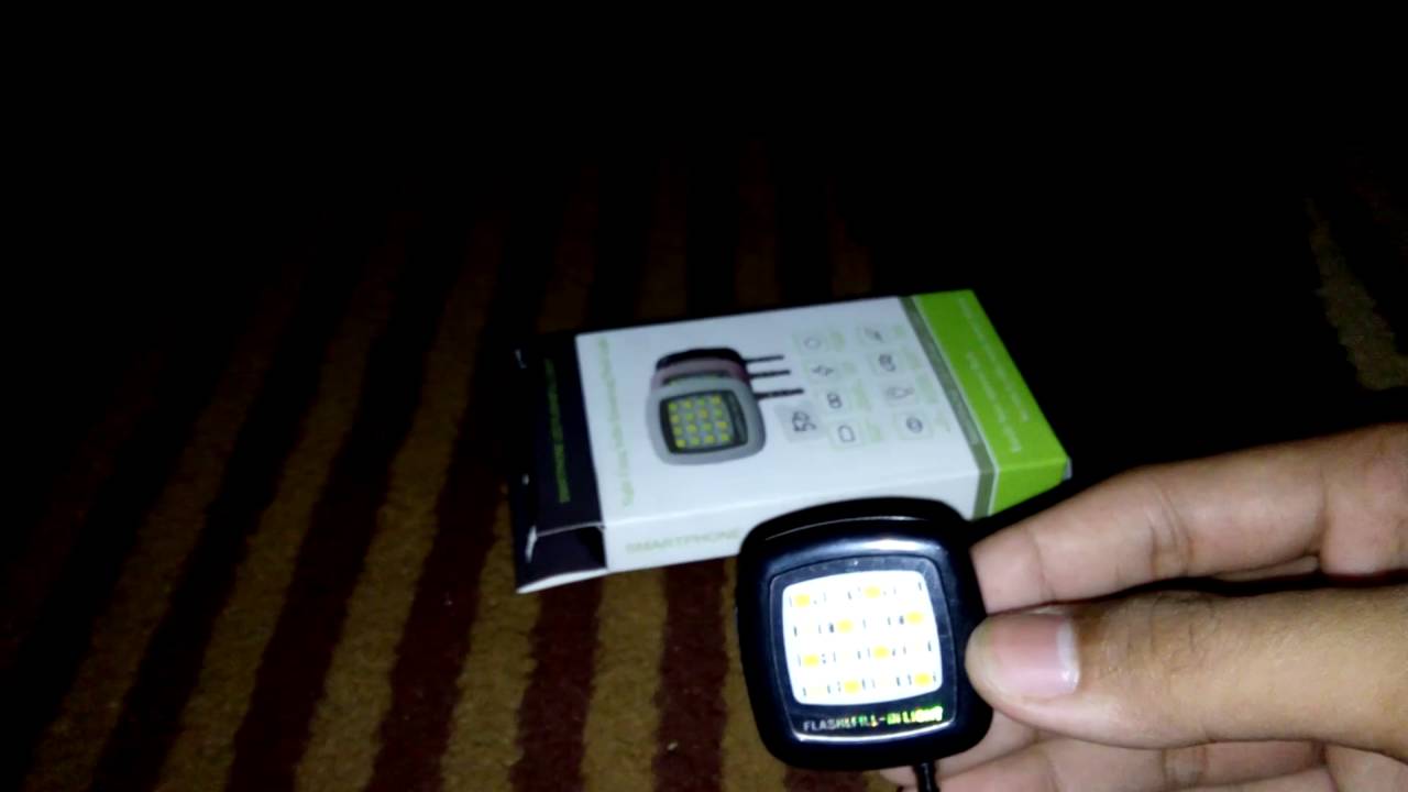 Night using selfie enhancing flash light