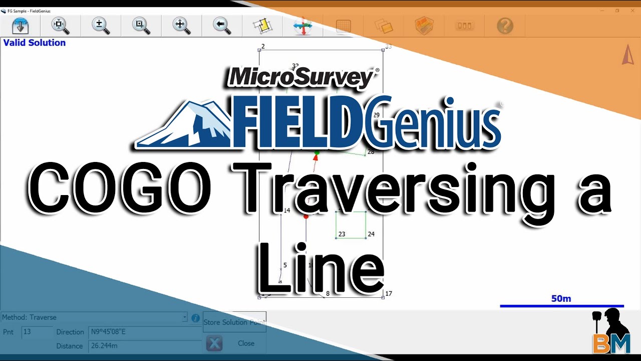 MicroSurvey FieldGenius How To: COGO Traversing a Line | Bench Mark