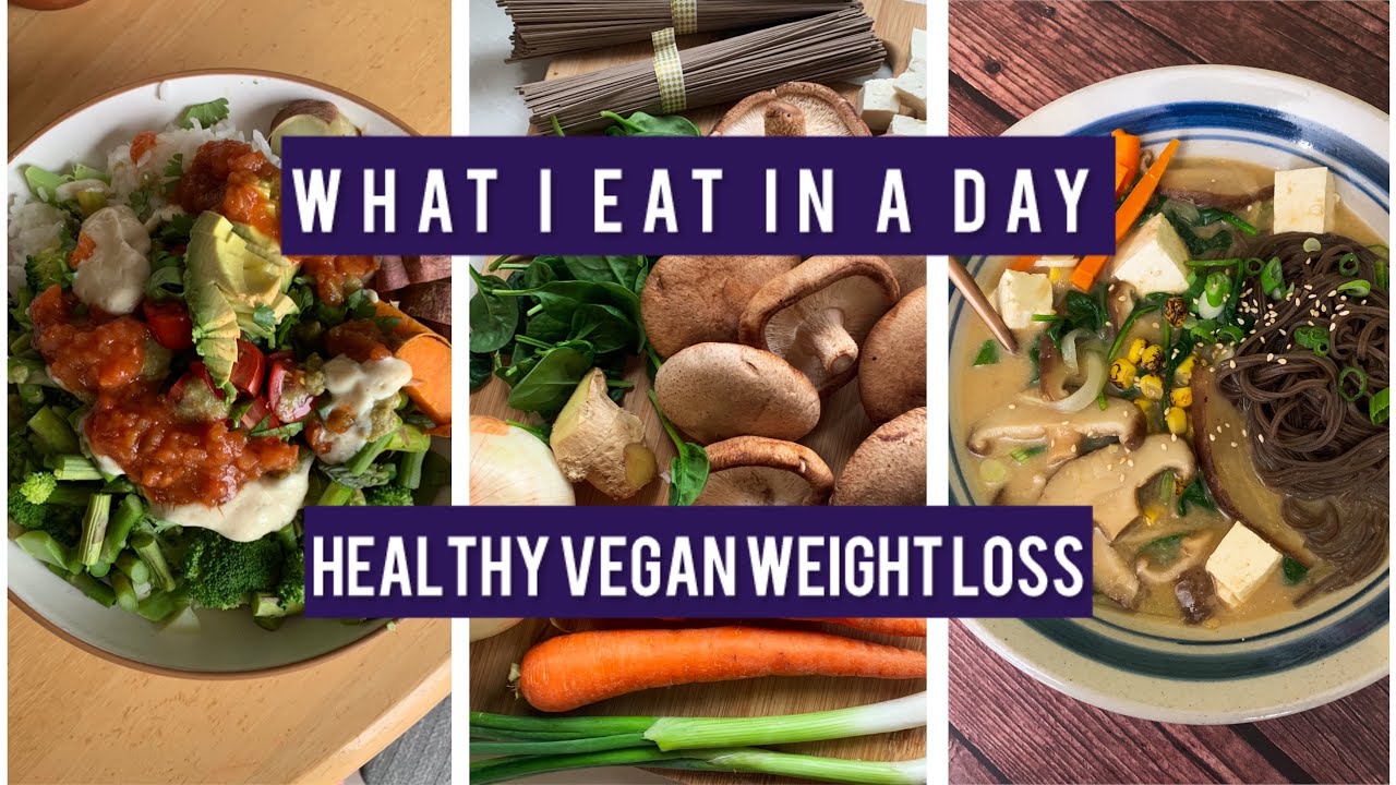 Plant-based WHAT I EAT IN A DAY for healthy weight loss (Soba Shitake Soup Recipe!)