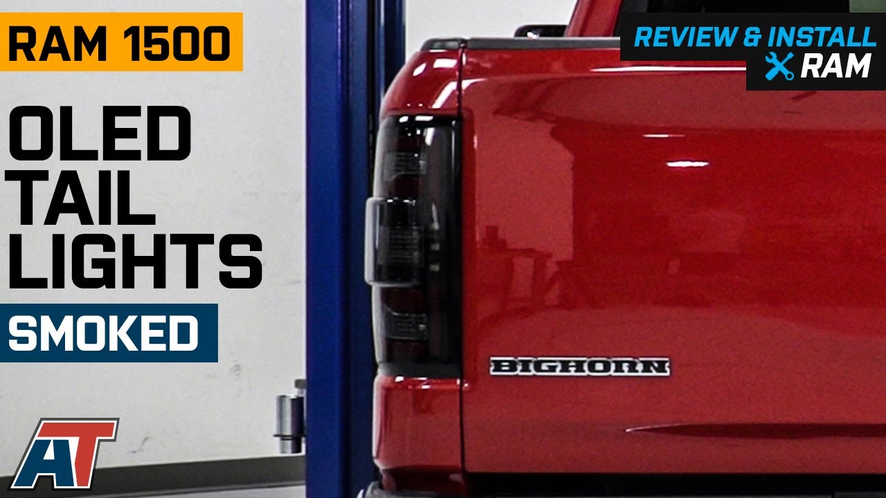 2019-2021 RAM 1500 OLED Tail Lights; Black Housing; Smoked Lens Review & Install