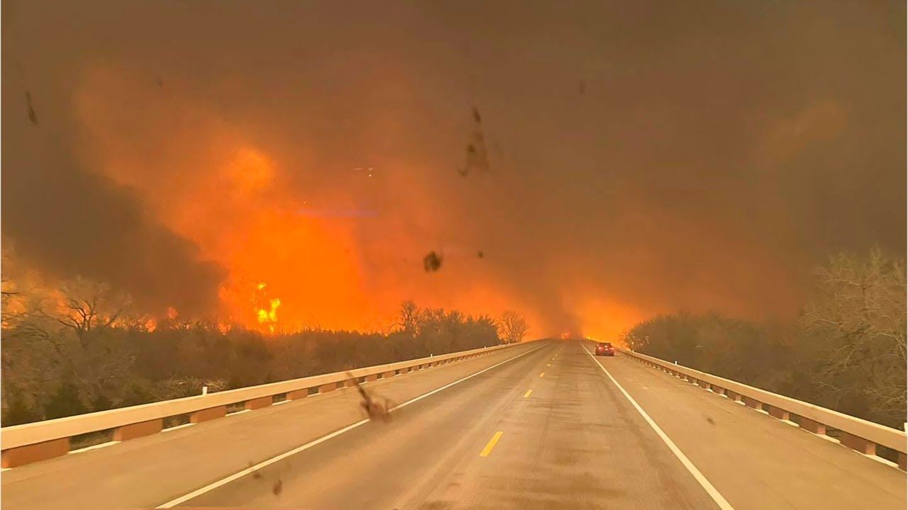Watch as second largest fire in Texas history ravages through the state