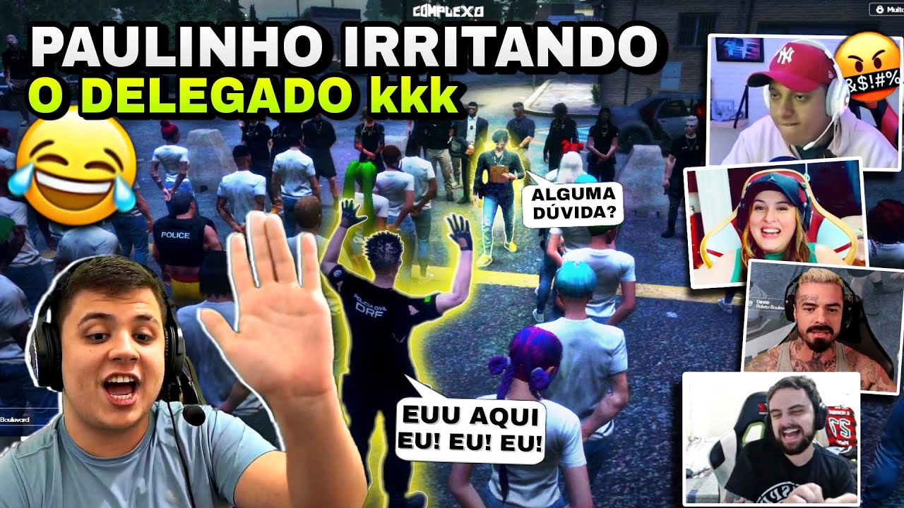 🤣DELEGADO ficou Pt Com PAULINHO O LOKO no RECRUTAMENTO para CIVIL ( Gta Rp ) +  Visão deles