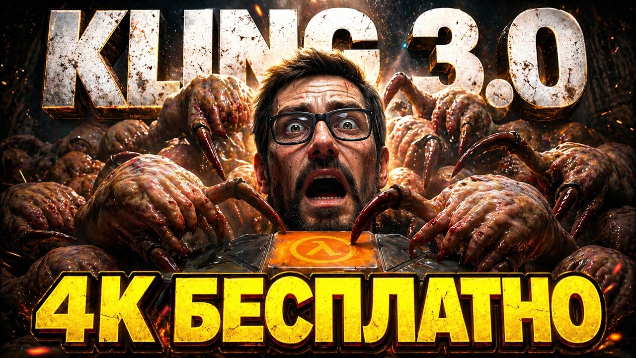 Kling 3.0 в 4К раздают БЕСПЛАТНО! Успей забрать!