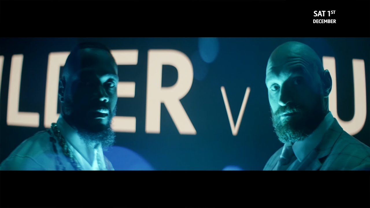 The first face-off! Deontay Wilder and Tyson Fury stare each other down