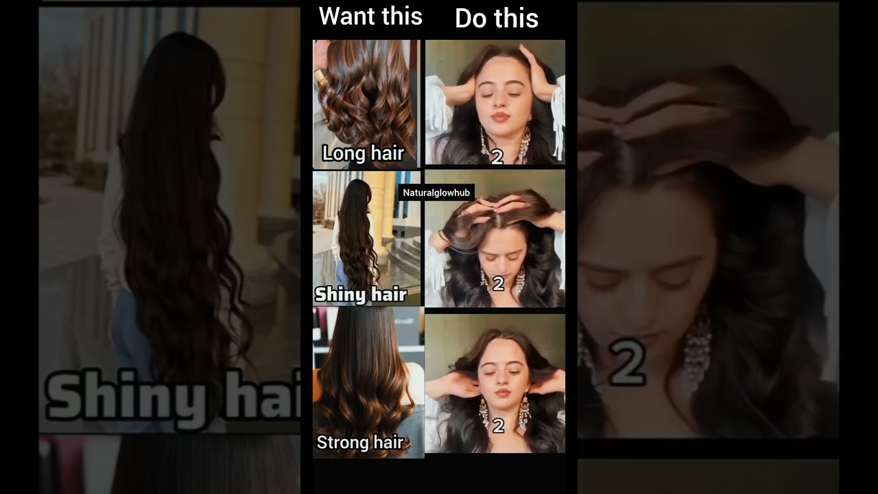 Want long, strong & shiny hair? ✨Do this simple routine daily and see the difference