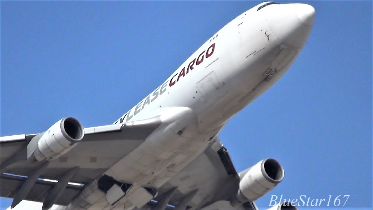 Sky Lease Cargo Boeing 747-400ERF (N903AR) takeoff from NRT/RJAA (Tokyo - Narita) RWY 16R