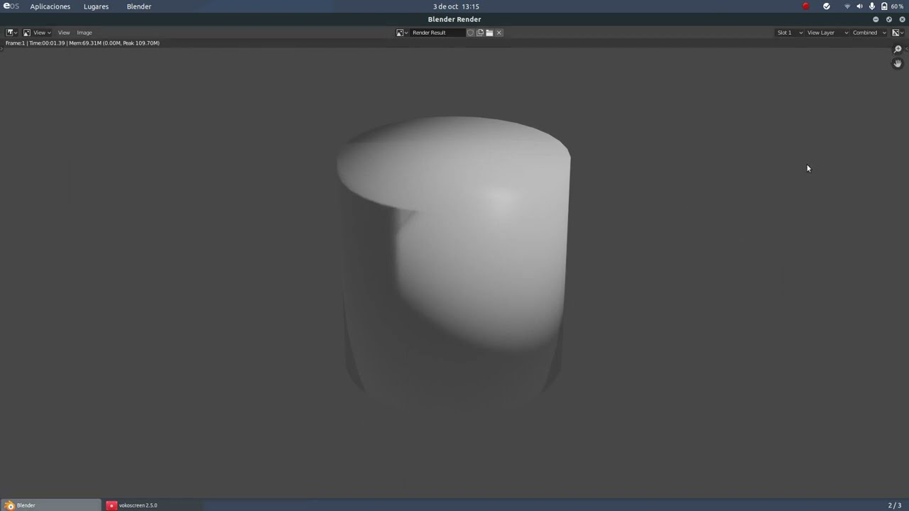 Blender 06 crear un cilindro, modificarlo, suavizado y renderizado  Blender 3D v2.82a
