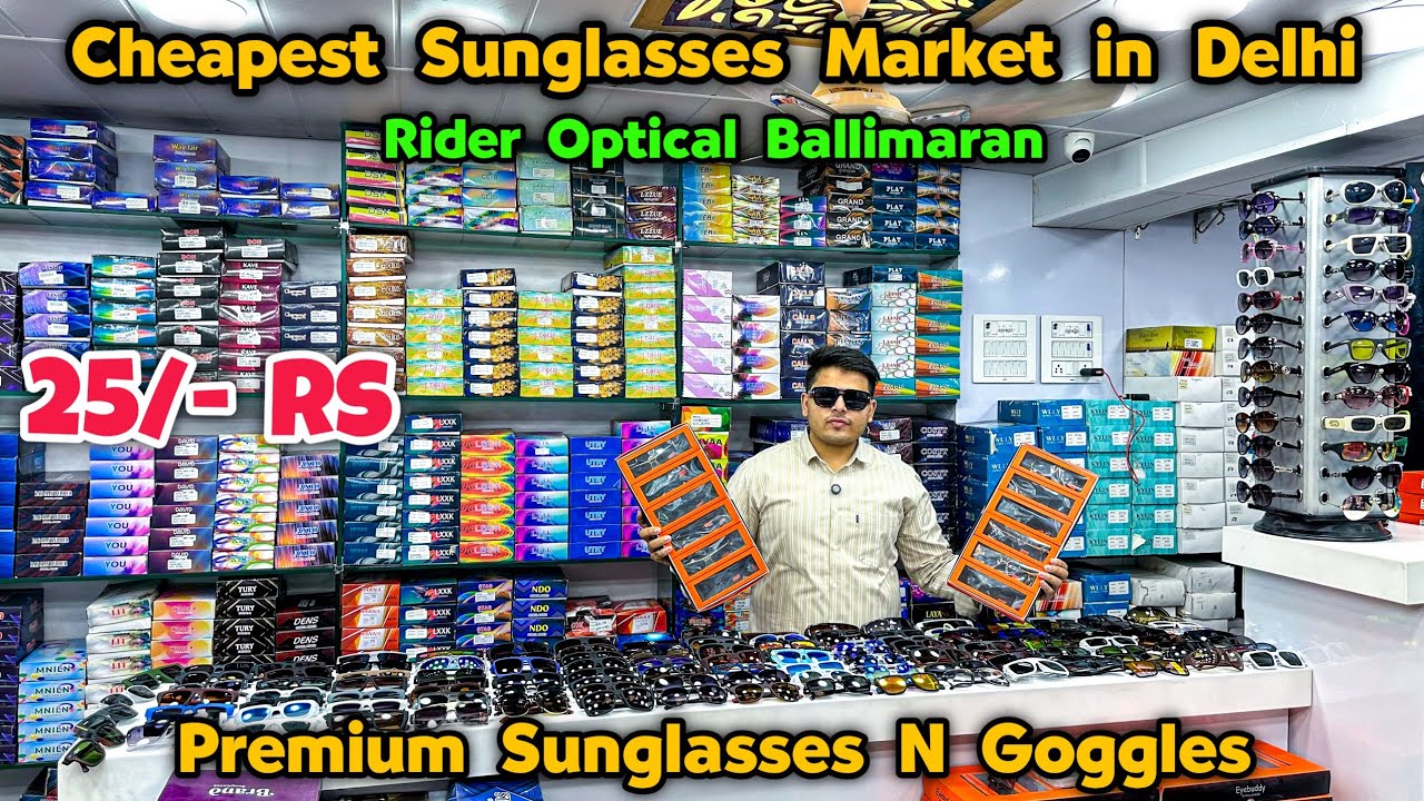 Sunglasses & Goggles 25/- Rs | Sunglasses Wholesale Market In Delhi | Chasham Market | Rider Optical
