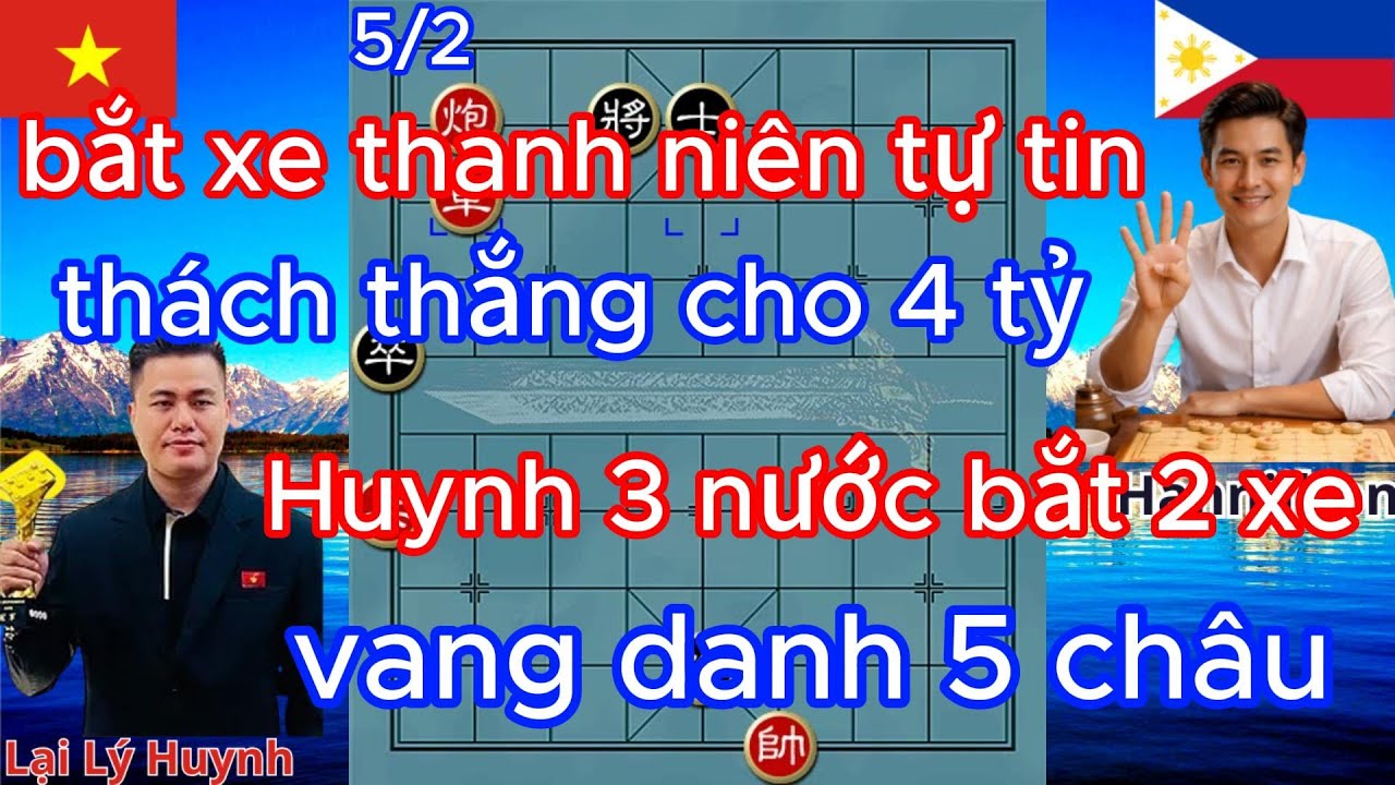 bắt được xe ,thanh niên tự tin ,thách thắng cho 4 tỷ ,Huynh 3 nước bắt 2 xe ,vang danh 5 châu