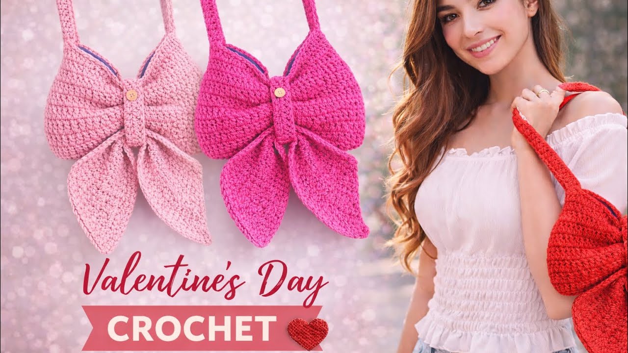 Bolsa Moño en Crochet ❤️ Paso a Paso | Ideal para San Valentín