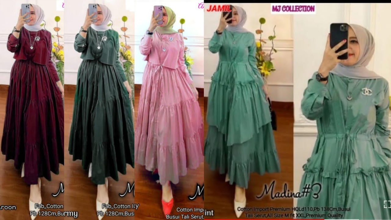 50 Model gamis mewah buat lebaran | Baju gamis terbaru 2022