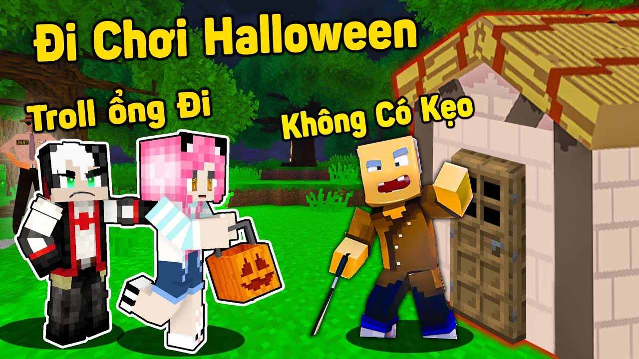 MỀU THỬ THÁCH 24H LÀM TRẺ HƯ QUẬY PHÁ HALLOWEEN TRONG MINECRAFT*REDHOOD TROLL CÔNG AN Ở LỄ HÓA TRANG