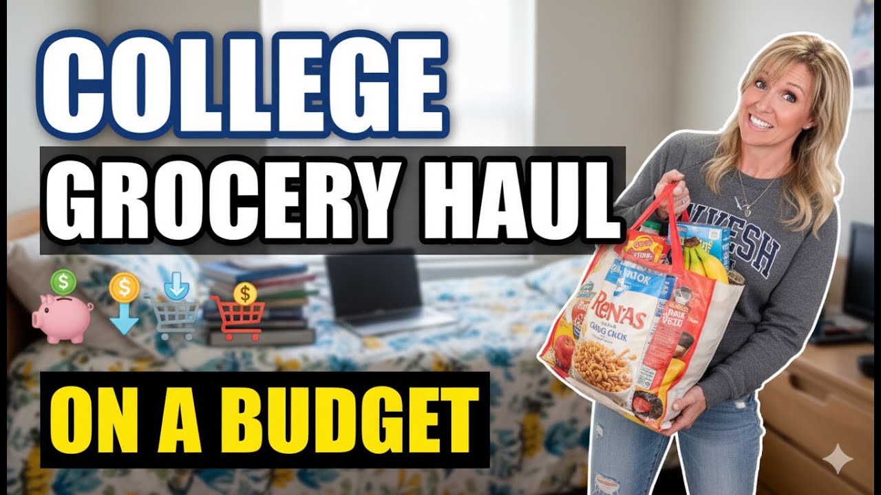How to eat for $40 a Week as a College Student | COLLEGE Grocery Budget Shopping