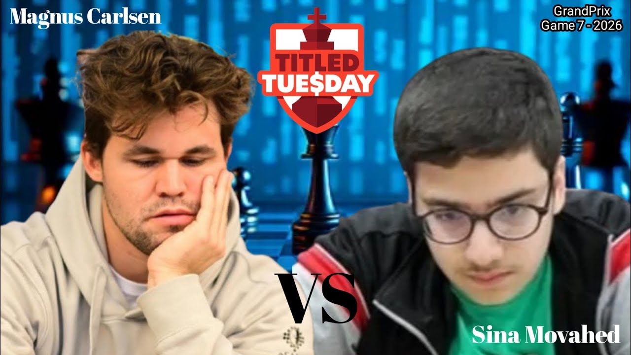 Deadly white horse! Sina Movahed vs Magnus Carlsen in Titled Tuesday 2026 | chesscom