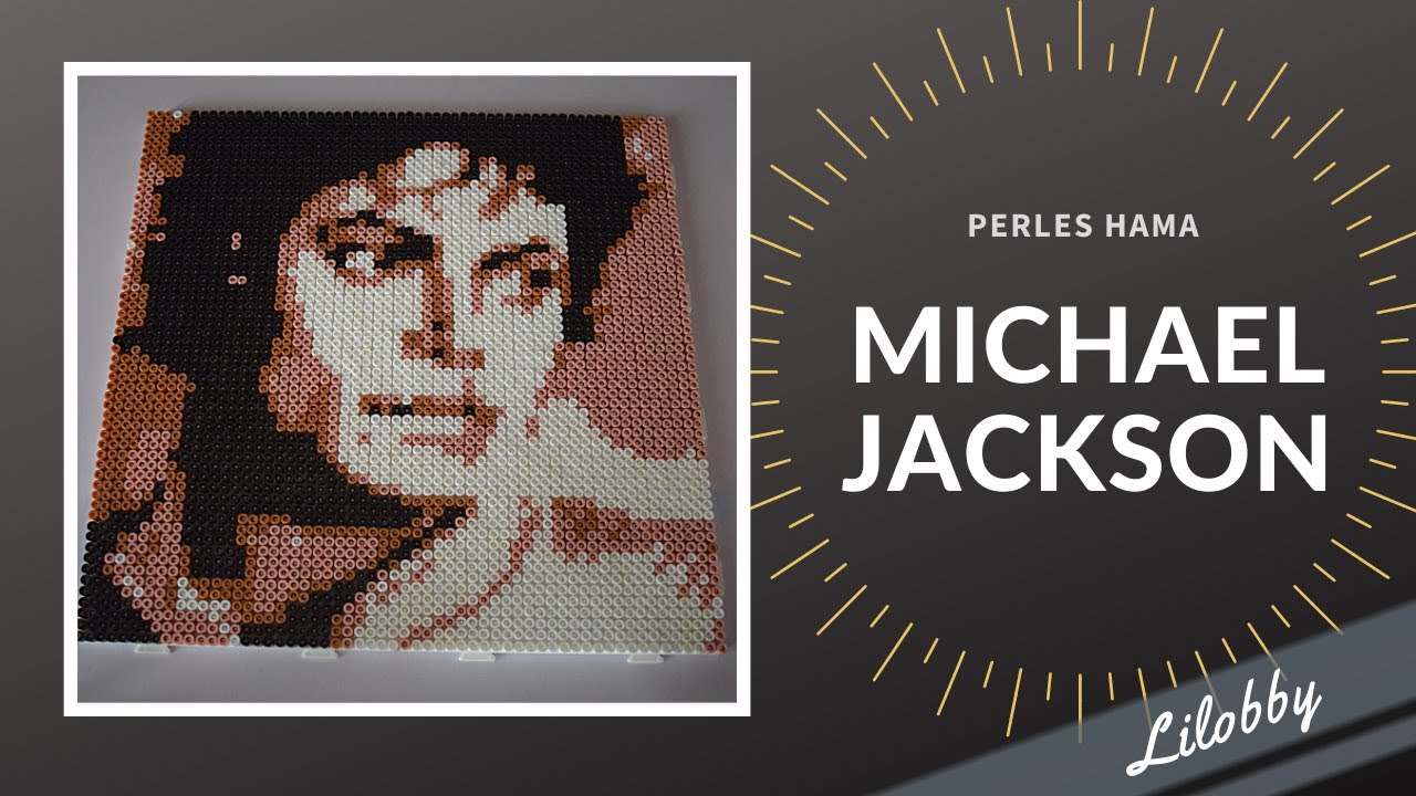 Portrait Michael JACKSON - Perles Hama (Perler Beads)