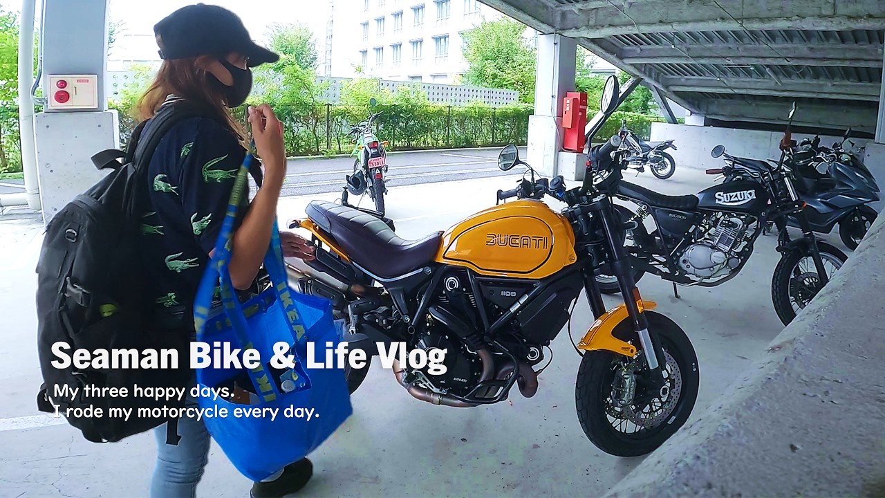 【3Days Vlog】ハピネスな３連休がやってきた！｜DUCATI Scrambler1100 TributePro｜HONDA Little Cub｜30代 女の休日バイク