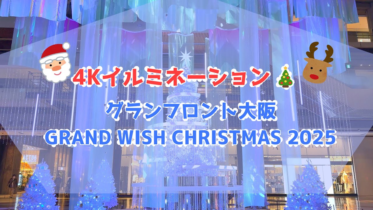 【4Kイルミネーション】GRAND WISH CHRISTMAS 2025【グランフロント大阪】