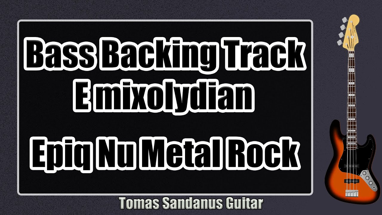 Bass Backing Track E mixolydian - Epic Nu metal Heavy Rock - NO BASS | ST 29