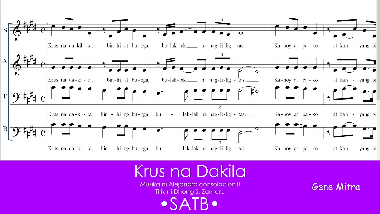 Krus na Dakila • SATB