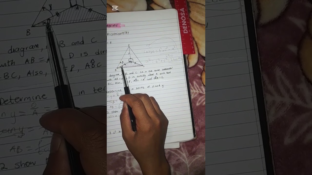 TRIGONOMETRY COSINE RULE