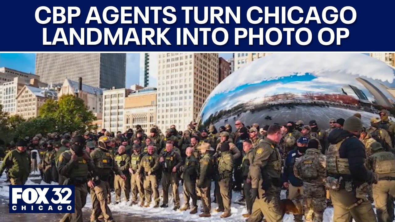 Border Patrol agents turn Chicago landmark into photo op: report
